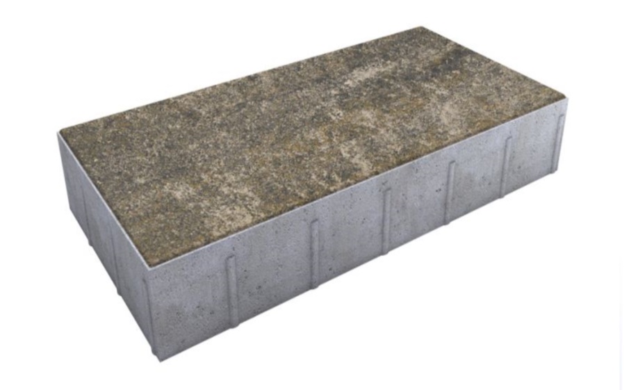 Плитка тротуарная Прямоугольник Б.5.П.8 искусственный камень базальт, 600*300*80 мм