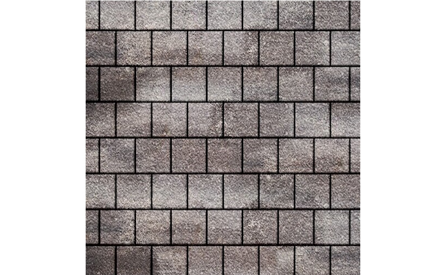 Плитка тротуарная SteinRus Армор В.2.К.8, Native, ColorMix Умбра, 100*100*80 мм