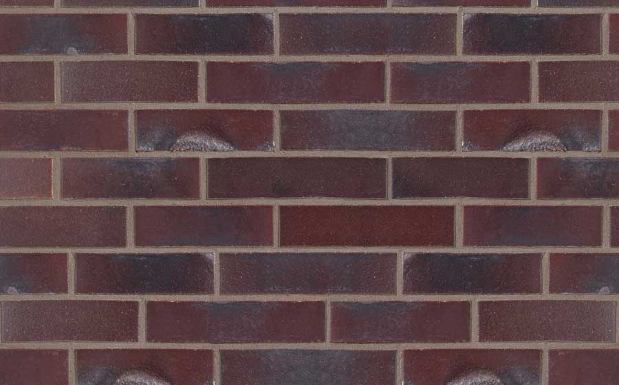 Кирпич клинкерный пустотелый ABC 8654 Wiemar aubergine Kohlebrand гладкий, 240*115*71 мм