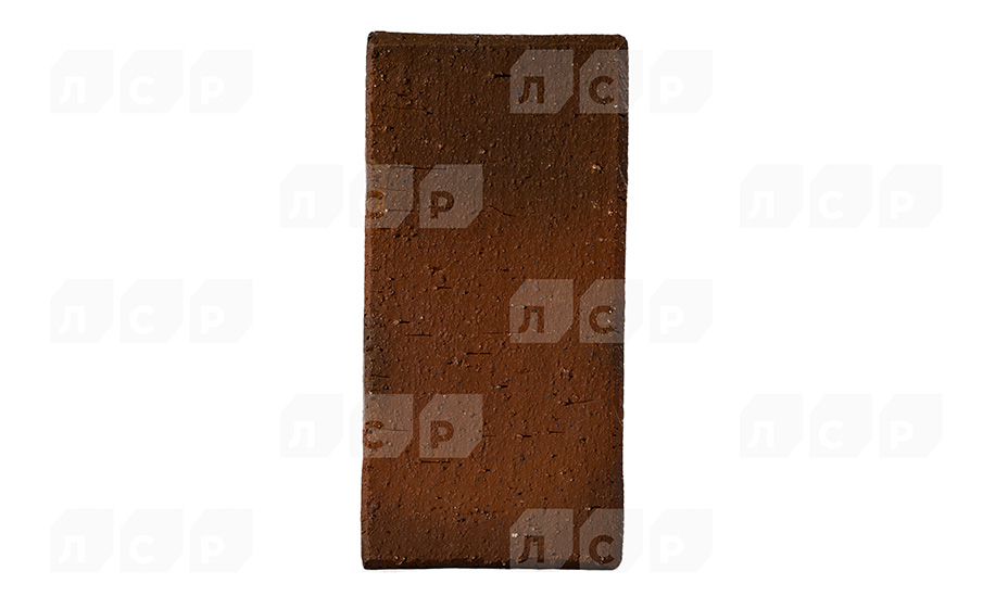 Тротуарная клинкерная брусчатка ЛСР Глазго темно-красный флэшинг, 200*100*50 мм