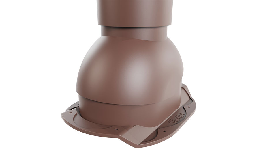 Труба вентиляционная Viotto для металлочерепицы Каскад d=110 мм утепленная, RAL 8017 коричневый