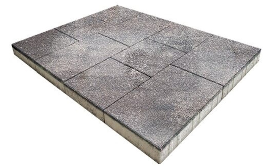 Плитка тротуарная SteinRus Инсбрук Ланс Б.5.Псм.6, Native, ColorMix Умбра, толщина 60 мм