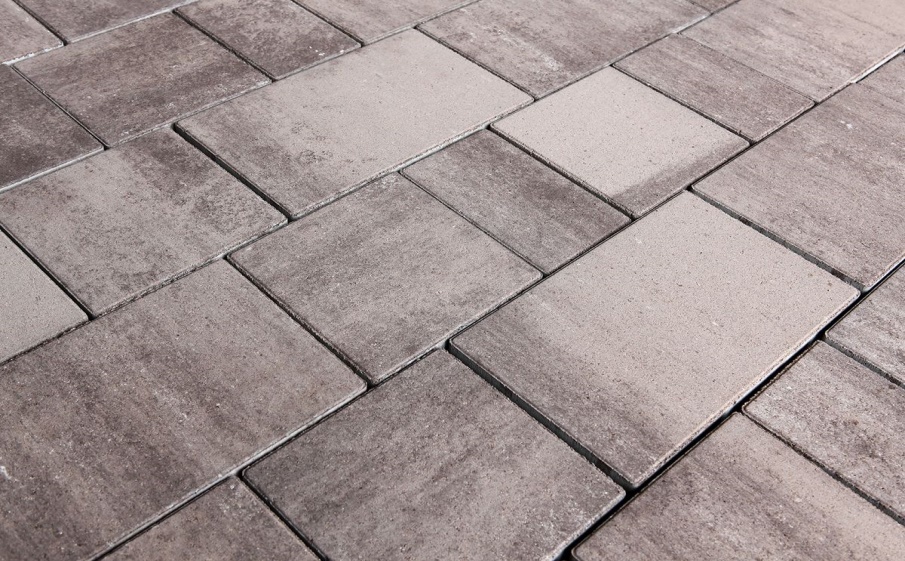 Плитка тротуарная Старый город Б.1.Фсм.8 листопад гладкий хаски, комплект 3 шт, толщина 80 мм