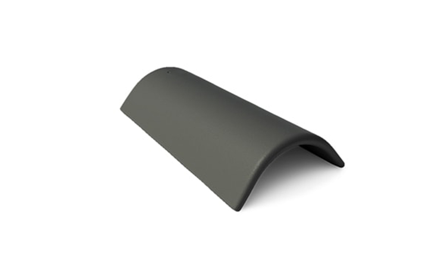 Цементно-песчаная коньковая черепица без зажима Braas Франкфурт черная