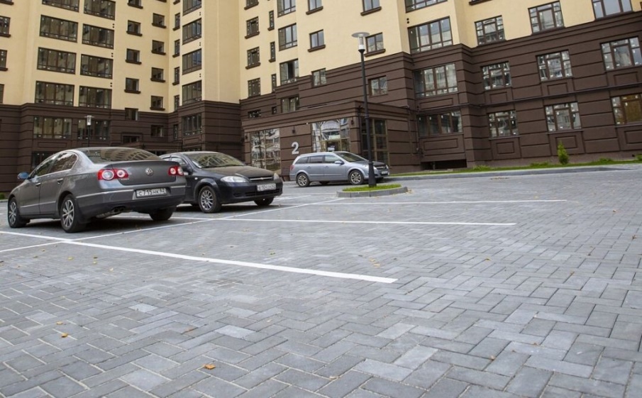 Плитка тротуарная Паркет Б.16.Псм.8 гранит черный, комплект 6 шт, толщина 80 мм