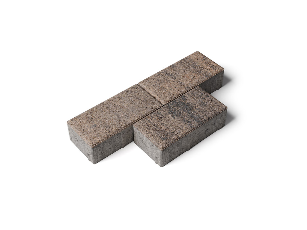 Плитка тротуарная Прямоугольник Б.2.П.6 листопад гладкий песок черный, 200*100*60 мм 