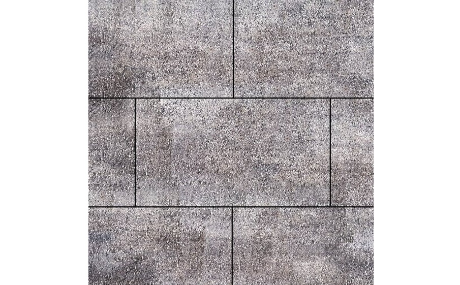 Плитка тротуарная SteinRus Парк Плейс Б.3.П.8, Old-age, ColorMix Умбра, 600*300*80 мм