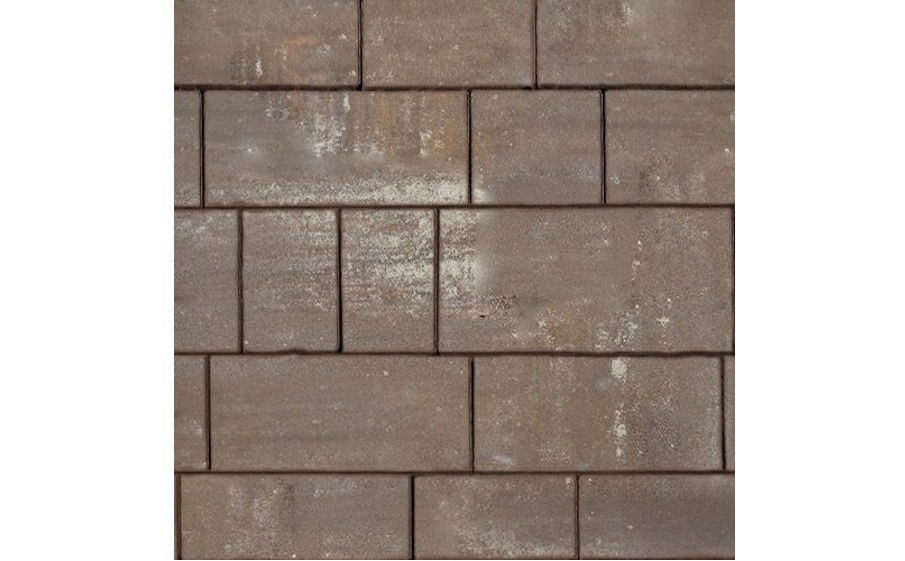 Плитка тротуарная SteinRus Инсбрук Тироль Б.4.Псм.6 гладкая, ColorMix Сепия, толщина 60 мм