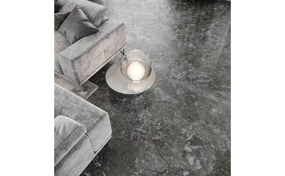 Керамогранит KERAMA MARAZZI Риальто Нобиле серый темный лаппатированный обрезной, 1195*600*9 мм
