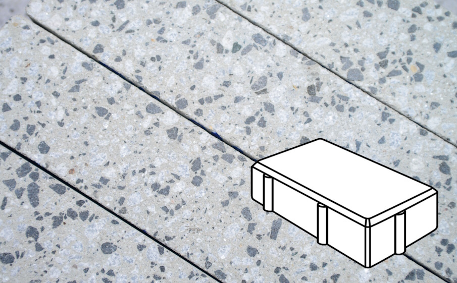 Плитка тротуарная Готика, Granite FINERRO, Брусчатка В.2.П.10/Г.2.П.10, Грис Парга, 200*100*100 мм