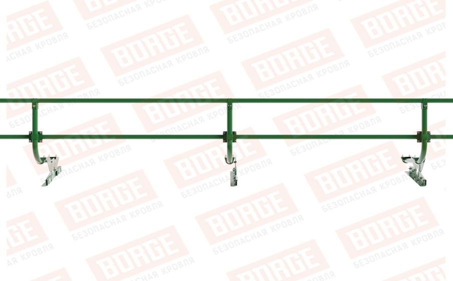 Кровельное ограждение Borge для фальцевой кровли оцинкованное RAL 6002, 300*60 см