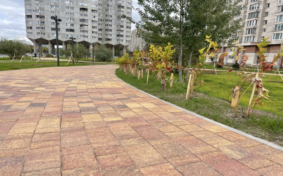 Плитка тротуарная Старый город Б.1.Фсм.8 листопад гранит осень, комплект 3 шт, толщина 80 мм