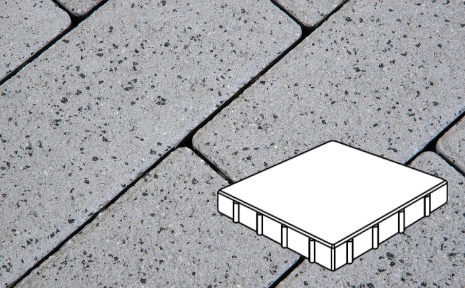 Плитка тротуарная Готика Granite FERRO, Квадрат Б.4.К.6, Белла Уайт 400*400*60 мм