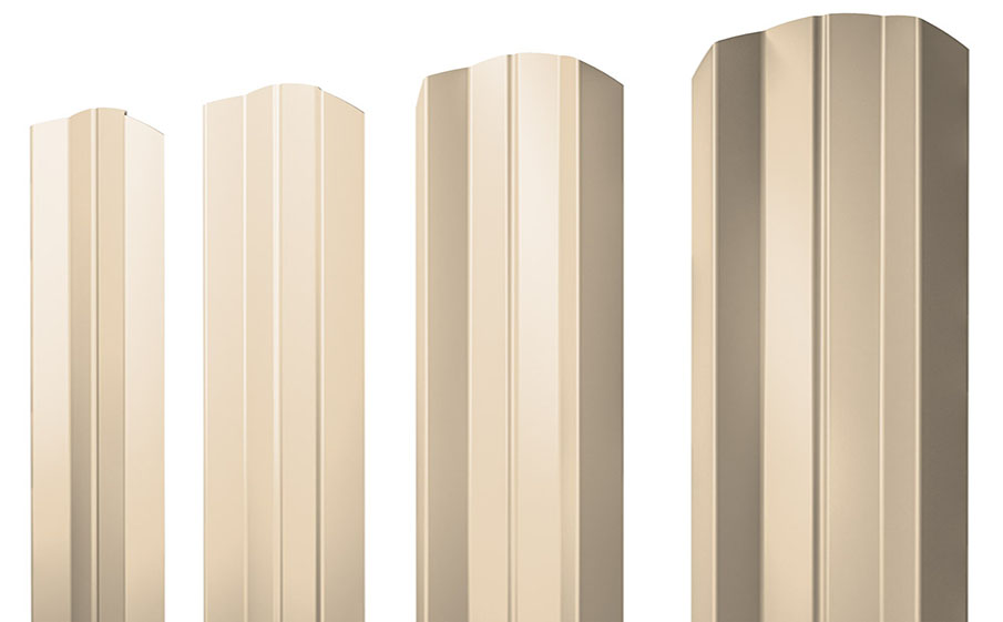 Штакетник М-образный А фигурный Satin RAL 1015 светлая слоновая кость