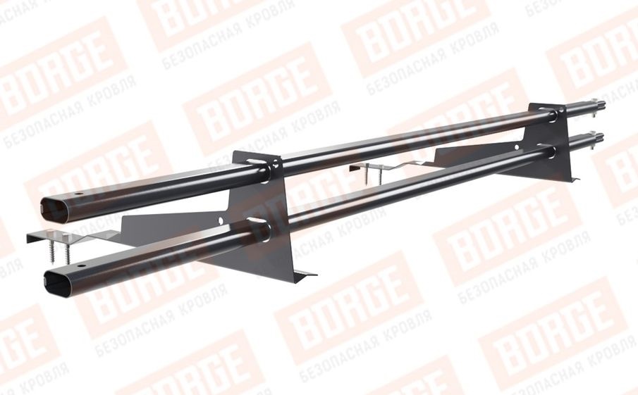 Снегозадержатель трубчатый Borge для черепичной кровли оцинкованный RAL 7024, 1,5 м