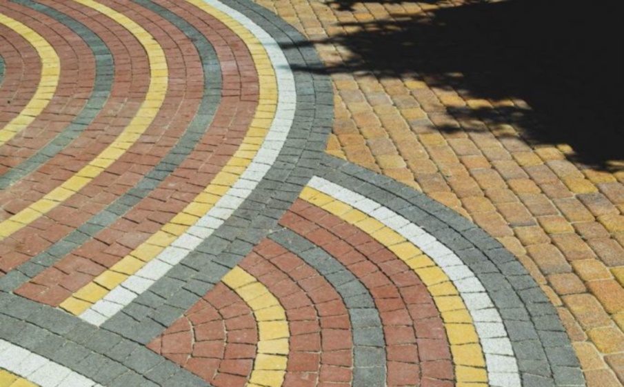 Плитка тротуарная Антик А.3.А.4 гранит желтый, комплект 5 шт, толщина 40 мм