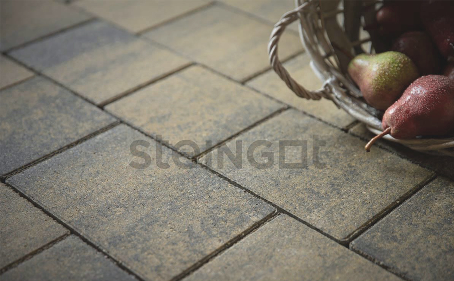 Плитка тротуарная Steingot Колормикс, Новый город, Золотистый камень (Stein Chrom), комплект 3 шт, толщина 40 мм