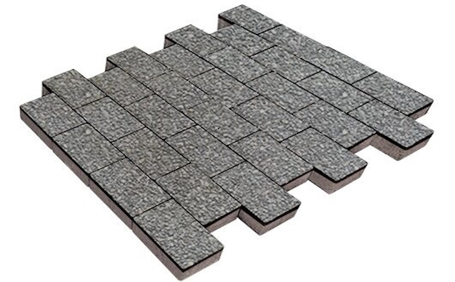 Плитка тротуарная SteinRus Севилья В.8.П.8 Native, серый, 300*150*80 мм