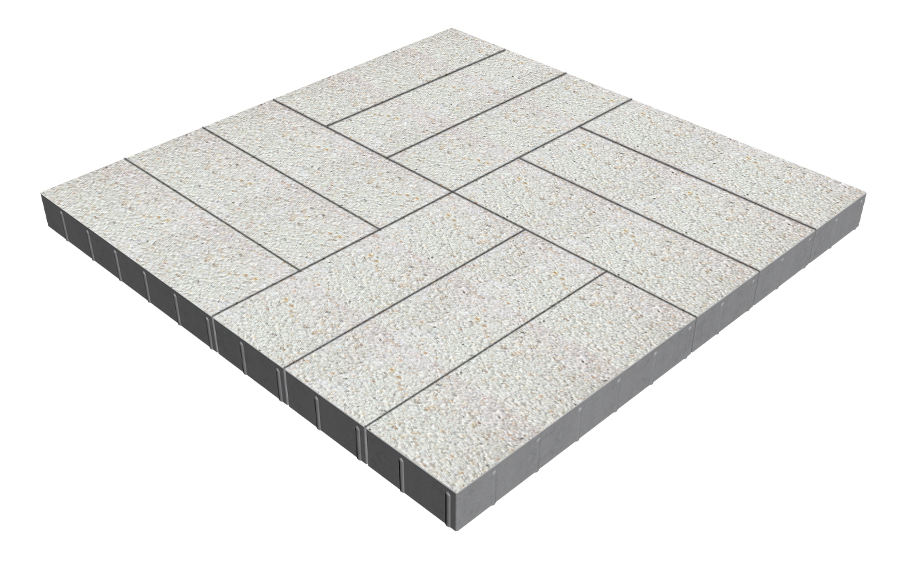 Плитка тротуарная SteinRus Гранада Б.7.П.8, Доломит, Backwash, 600*200*80 мм