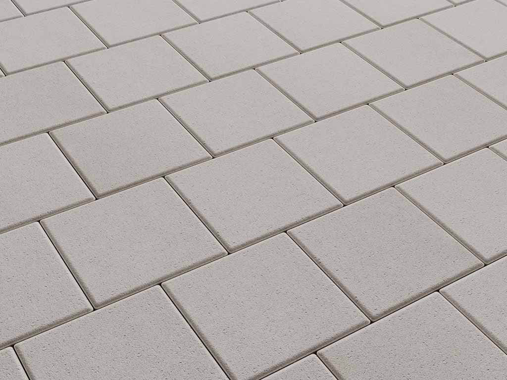 Плитка тротуарная Квадрат Б.2.К.6 стандарт гладкий белый, 200*200*60 мм