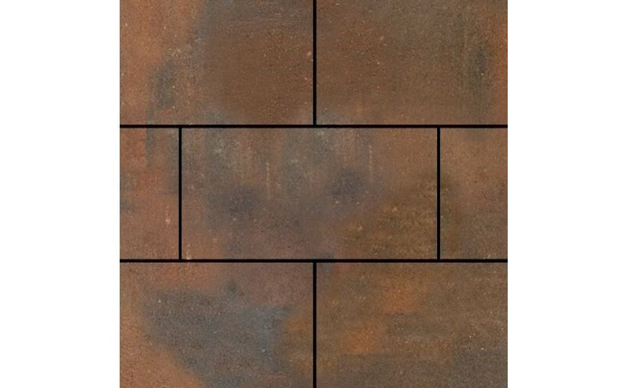 Плитка тротуарная SteinRus, Парк Плейс Б.3.П.8, гладкая, ColorMix Штайнрус, 600*300*80 мм