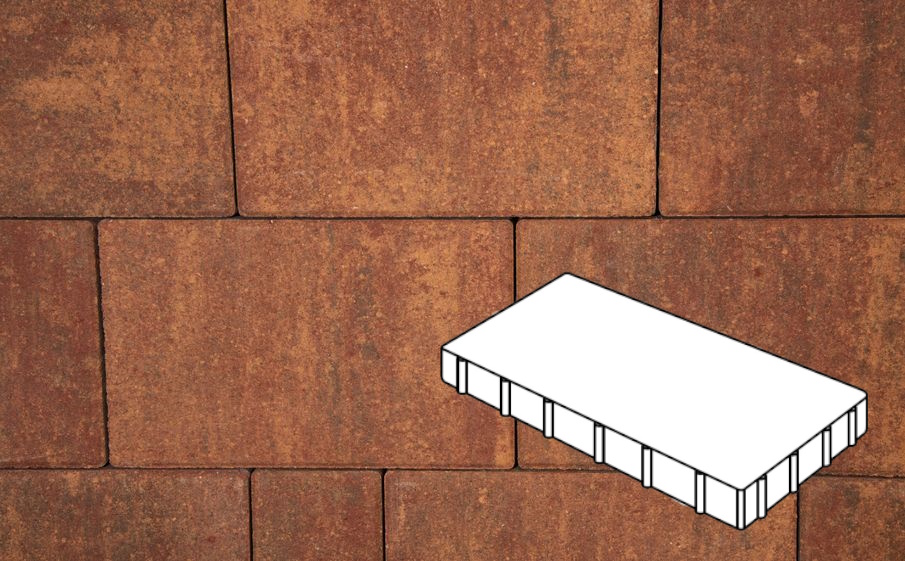 Плитка тротуарная Готика Natur, Плита Б.6.П.6, Вернисаж, 600*400*60 мм