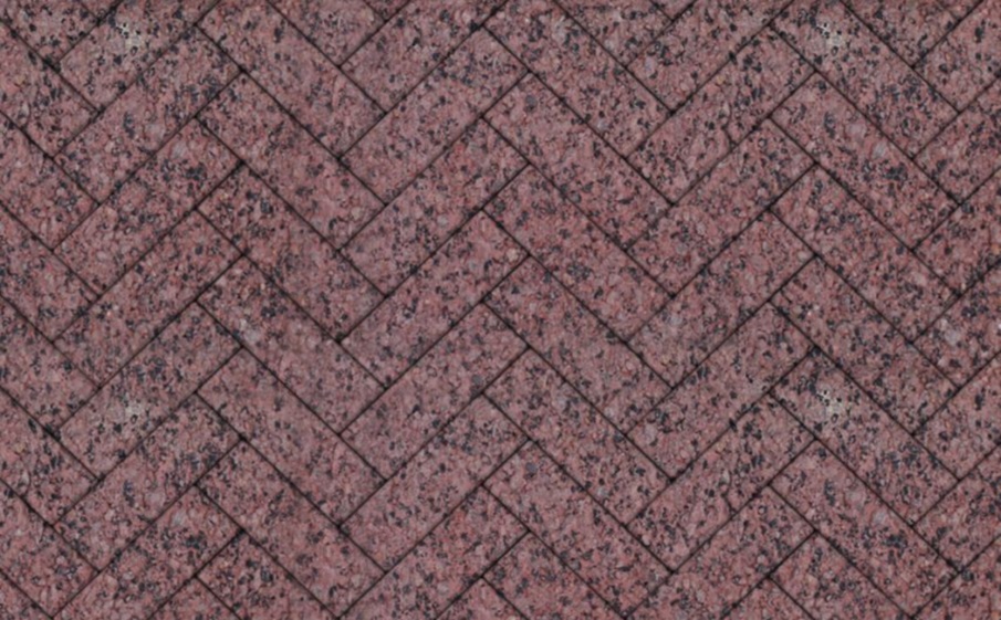 Плитка тротуарная Паркет Б.9.Псм.8 гранит+ красный с черным, комплект 4 шт, толщина 80 мм