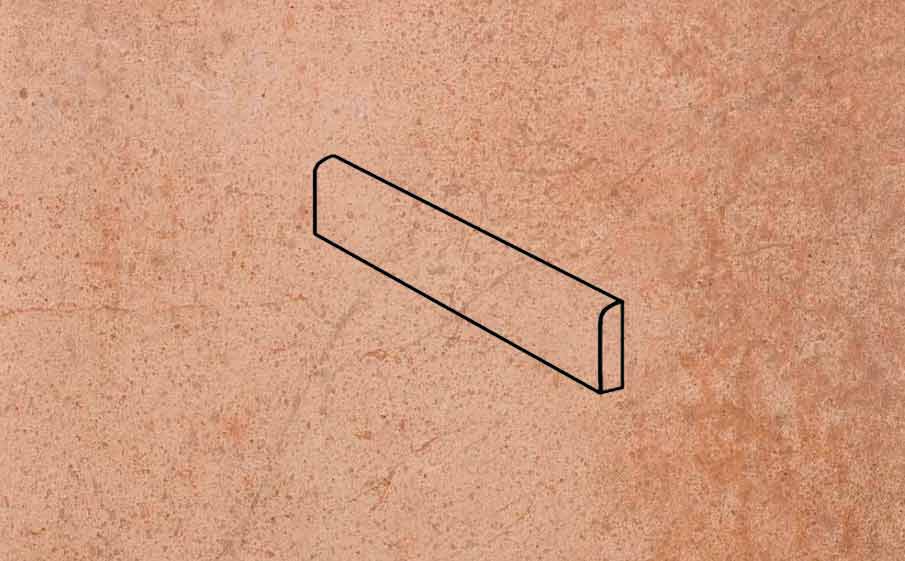 Клинкерный плинтус Stroeher Keraplatte Aera 750 rubeo 294x73x8 мм