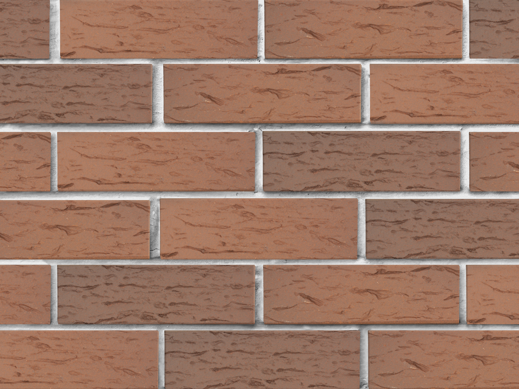 Кирпич облицовочный пустотелый ЛСР, светло-коричневый флэш, рустик, 250*120*65 мм