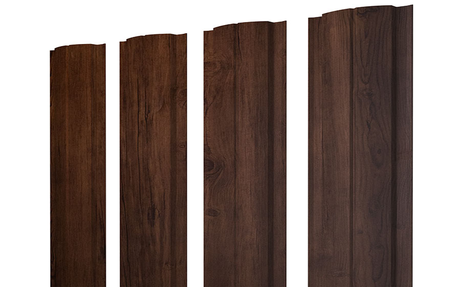 Штакетник Полукруглый Slim 0,4 Print Premium Cherry Wood Fresh TwinColor