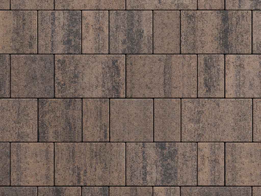 Плитка тротуарная Старый город А.1.Фсм.4 листопад гладкий песок черный, комплект 3 шт, толщина 40 мм