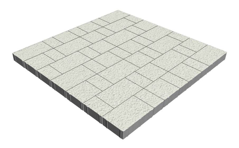 Плитка тротуарная SteinRus Новый город Лион Б.9.Псм.6, Old-age, белый, толщина 60 мм