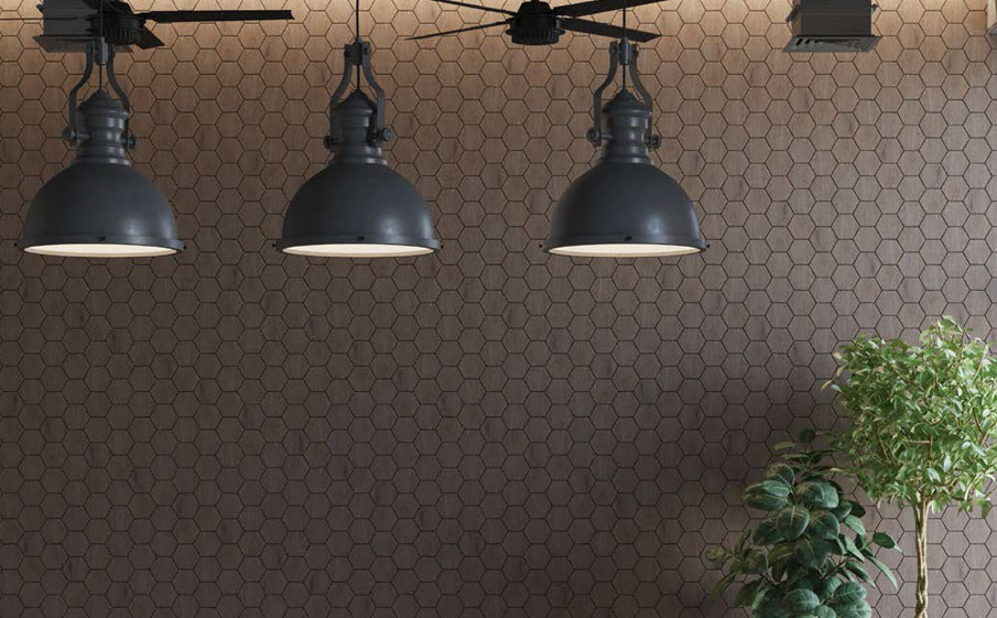 Мозаика Estima Hexagon Kraft Wood KW02, 285*250*10 мм