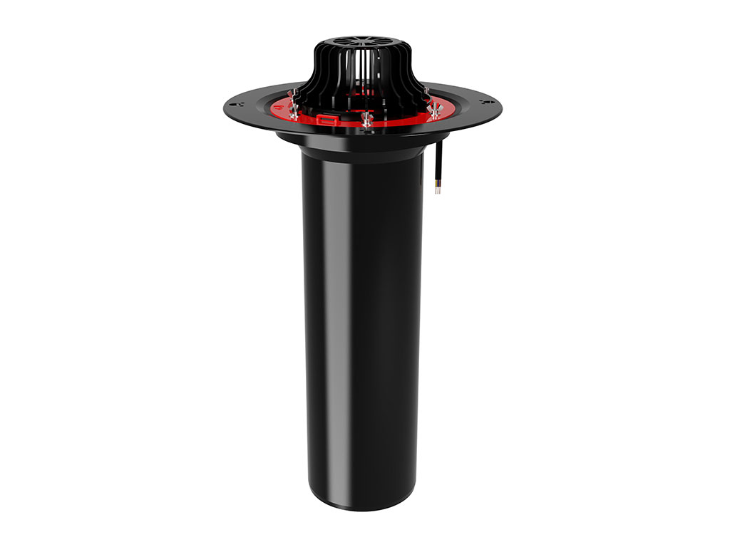 Воронка кровельная с металлическим обжимным фланцем с обогревом FACHMANN VMO 160x450