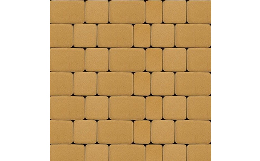 Плитка тротуарная SteinRus Инсбрук Альт А.1.Фсм.4, гладкая, желтый, толщина 40 мм