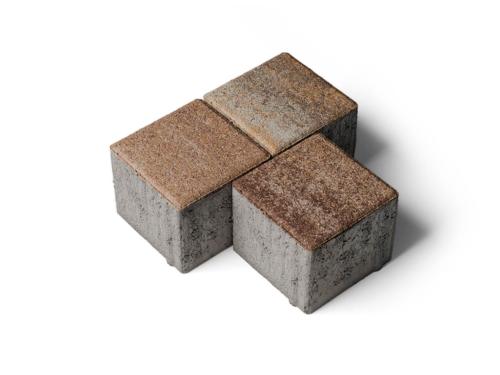 Плитка тротуарная Квадрат Б.3.К.8 искусственный камень доломит, 100*100*80 мм