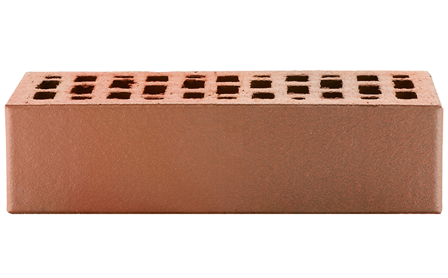 Кирпич облицовочный ЛСР красный флэшинг гладкий М175, 250*120*65 мм