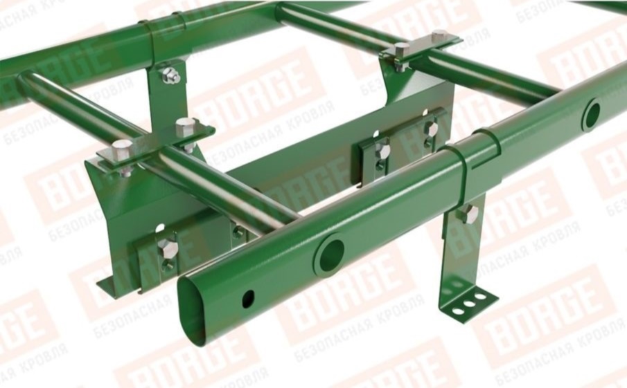 Лестница кровельная Borge для фальцевой кровли оцинкованная RAL 6002, 1,8 м