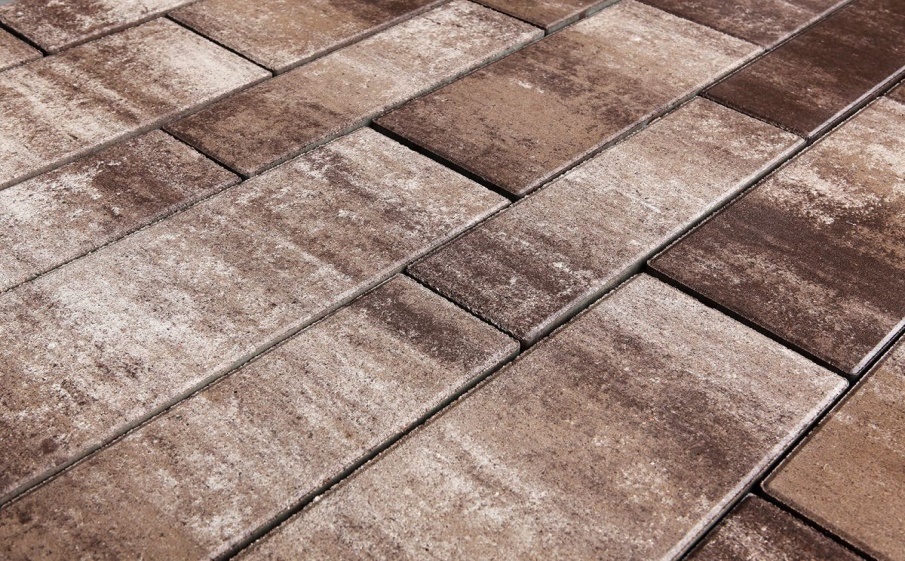 Плитка тротуарная Паркет Б.16.Псм.8 листопад гладкий хаски, комплект 6 шт, толщина 80 мм