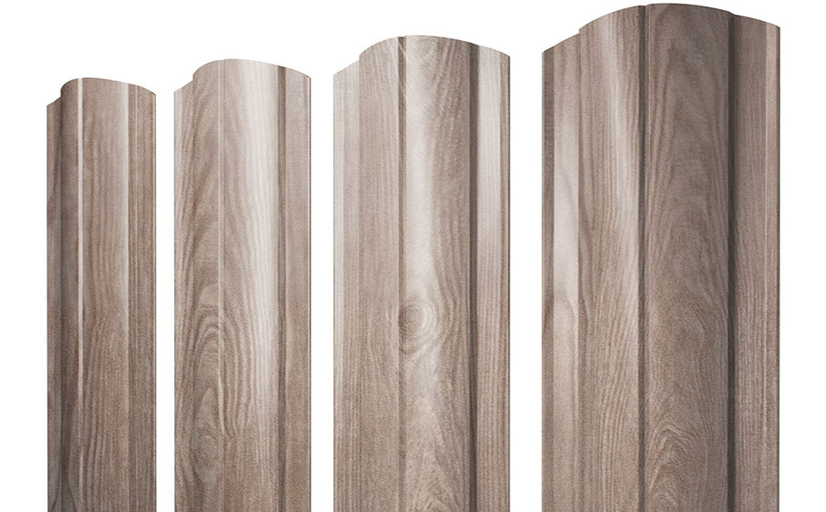 Штакетник Круглый фигурный Print Double Elite White Wood