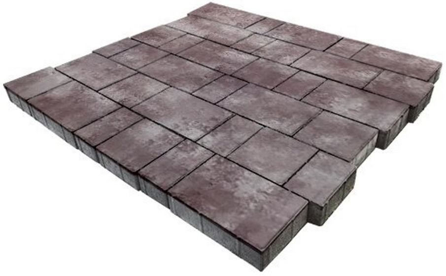 Плитка тротуарная SteinRus Бельпассо А.23(М).Псм.4, гладкая, ColorMix Мокко, толщина 40 мм