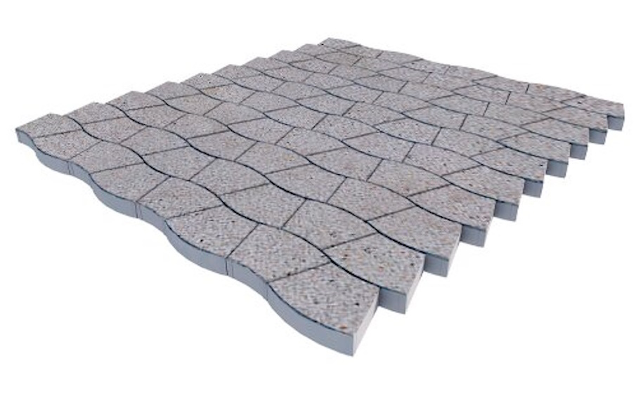 Плитка тротуарная SteinRus Аксио Макси В.37.Ф.8 Backwash, Эльтон, 305*215*80 мм