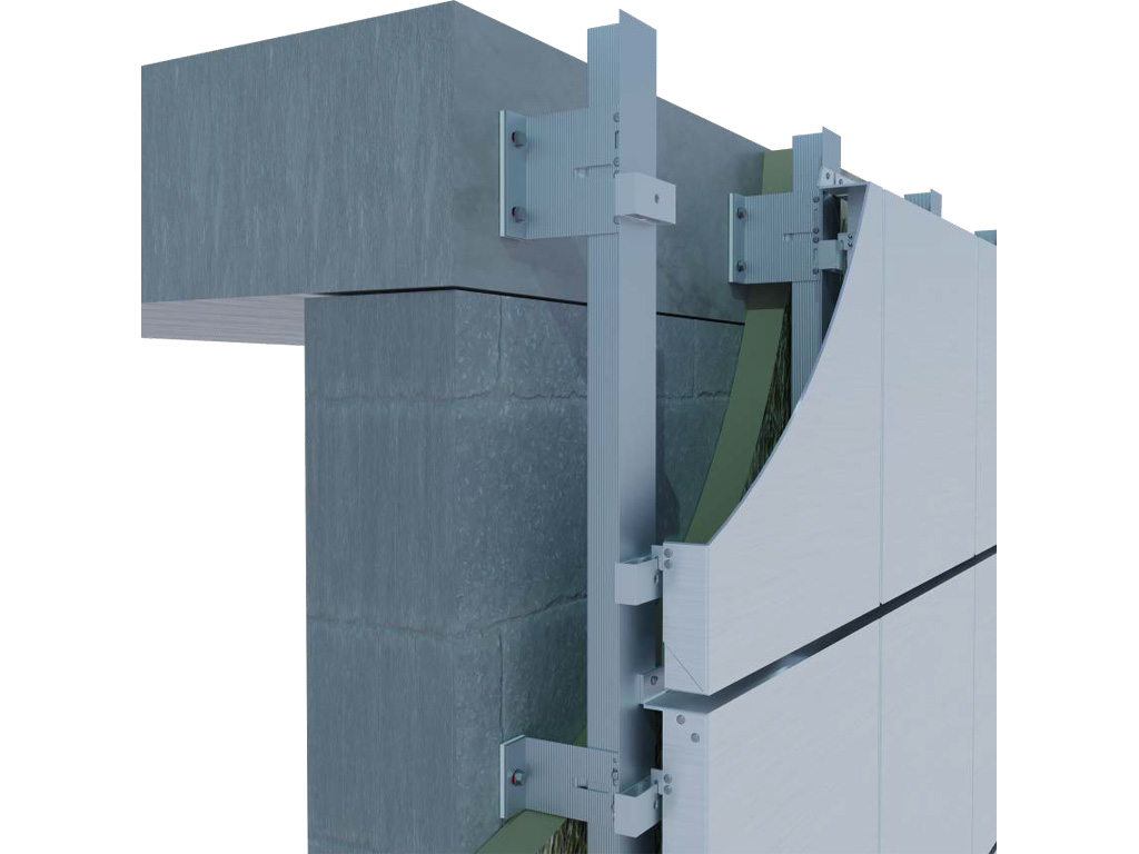 Подсистема НФС KAFT для металлокассет, крепление скрытым способом