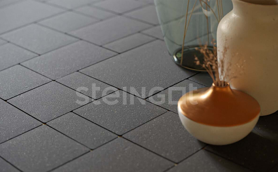 Плитка тротуарная Steingot Моноцвет, Бавария, черный, толщина 60 мм