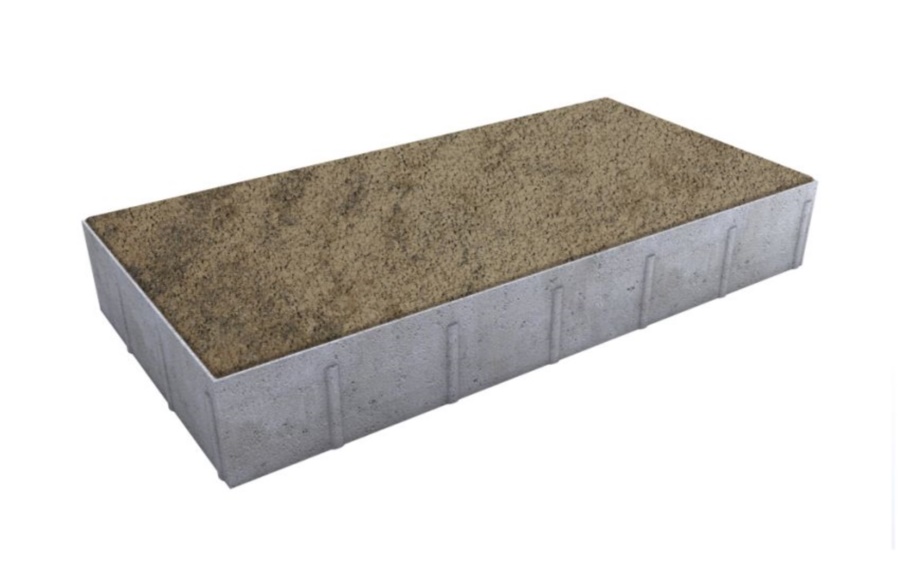 Плитка тротуарная Прямоугольник Б.5.П.6 листопад гранит старый замок, 600*300*60 мм