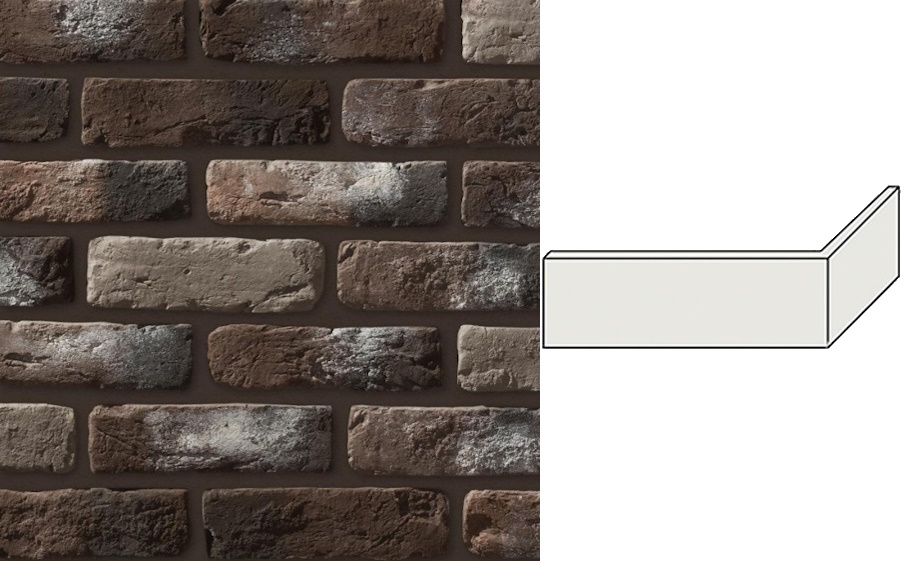 Декоративный кирпич Leonardo Stone угловой элемент Мадрид 245/110*80*19 мм 465