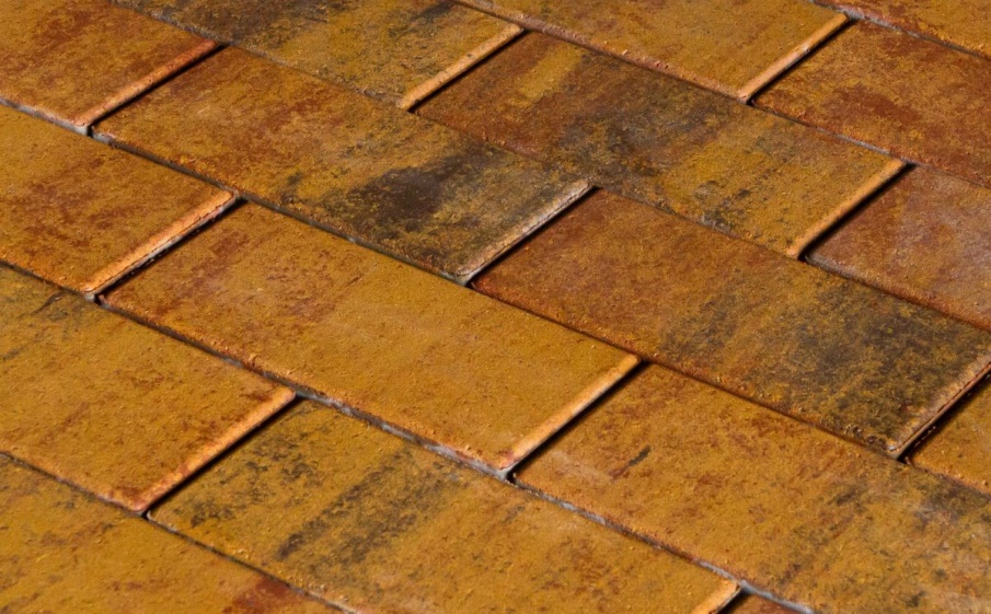 Плитка тротуарная Прямоугольник В.2.П.10 листопад гладкий осень, 200*100*100 мм