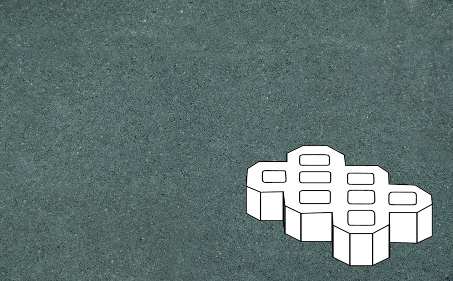 Плитка тротуарная Готика Profi, Экопарковка Б.6.ГР.10, зеленый, частичный прокрас, с/ц, 600*400*100 мм