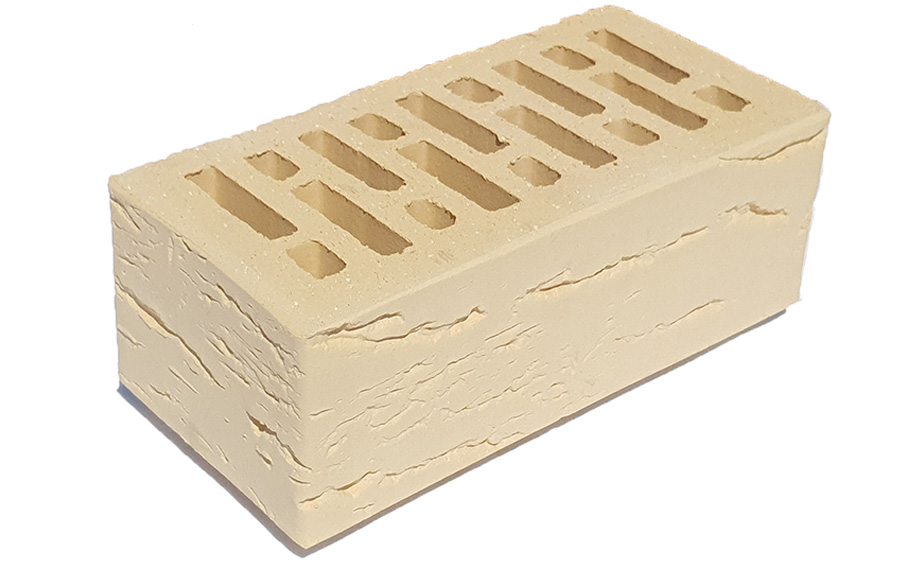 Кирпич облицовочный Строма Слоновая кость кора дуба 250*120*88 мм