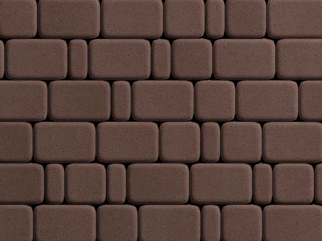 Плитка тротуарная Классико Б.4.КО.6 стандарт гладкий коричневый, комплект 3 шт, толщина 60 мм